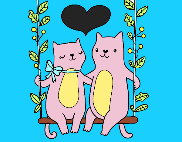 Gatitos enamorados