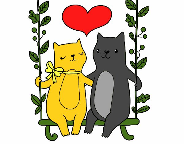 Gatitos enamorados