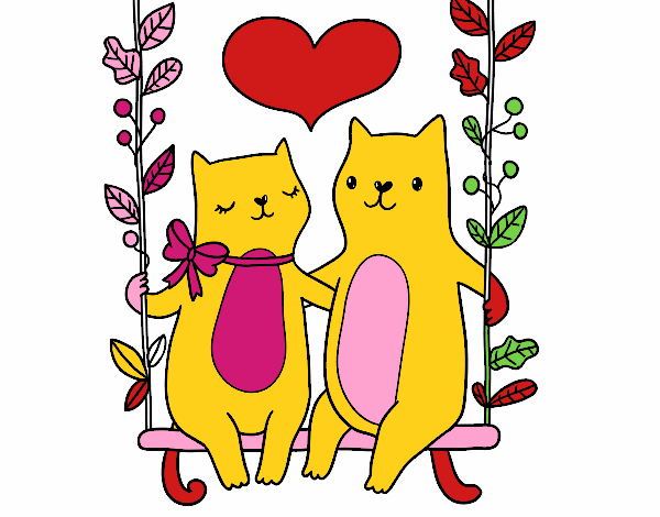 Gatitos enamorados