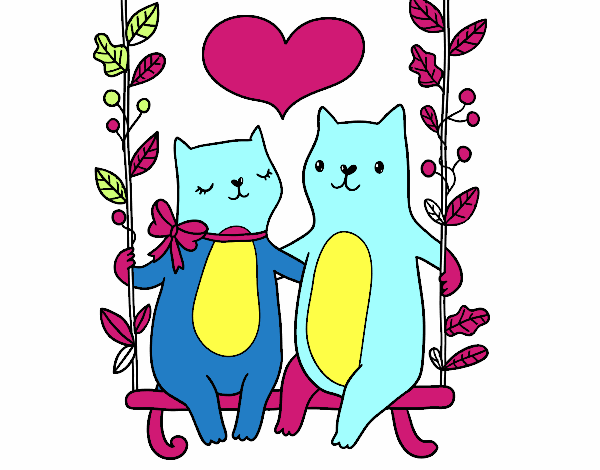 Gatitos enamorados