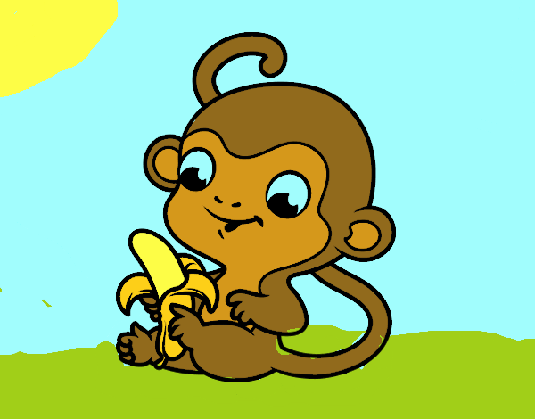 Monito con plátano