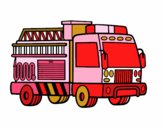 Un camión de bomberos
