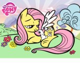 Fluttershy con un conejito