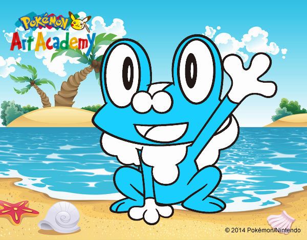 Froakie saludando