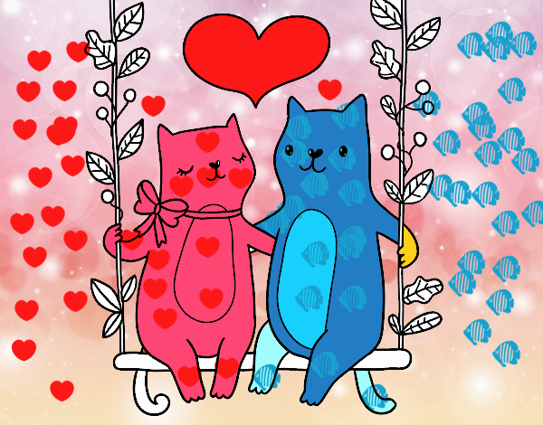 Gatitos enamorados