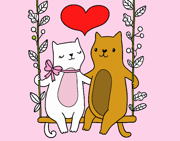 Gatitos enamorados