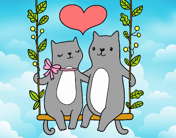 Gatitos enamorados