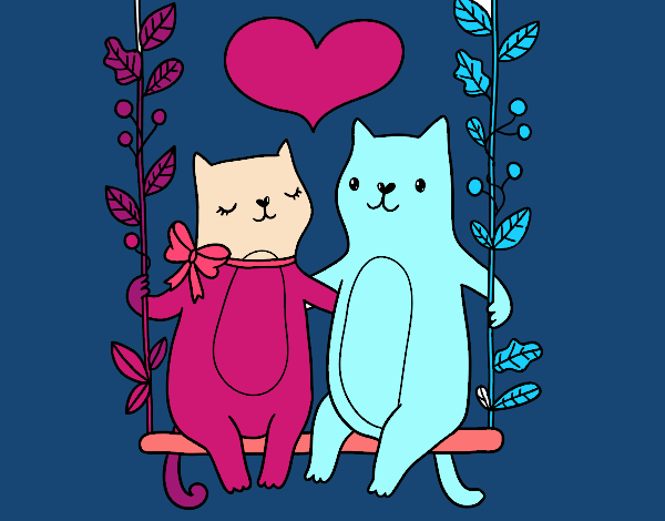 Gatitos enamorados