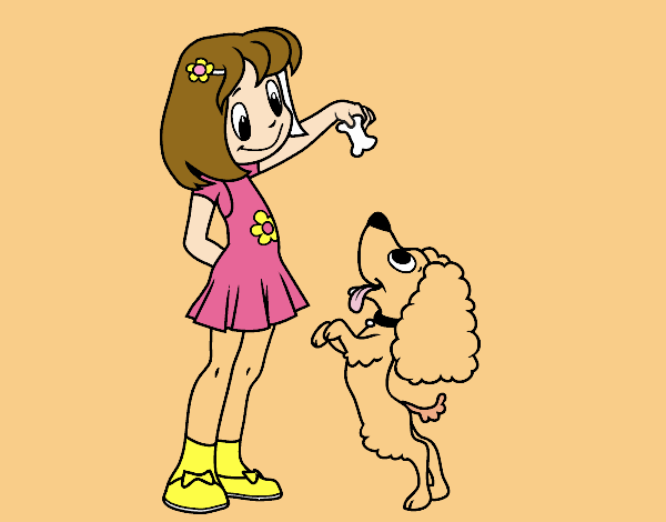 Niña con perrito