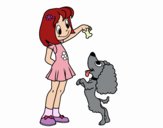 Niña con perrito