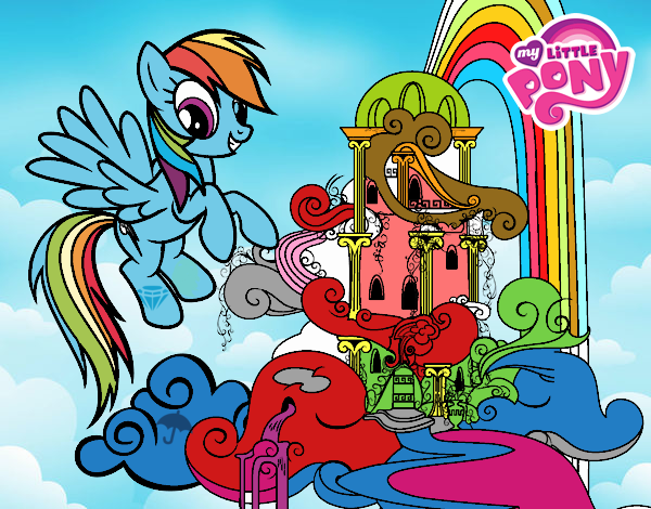 Rainbow Dash en su palacio