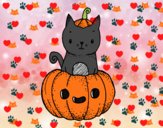 Un gatito de Halloween