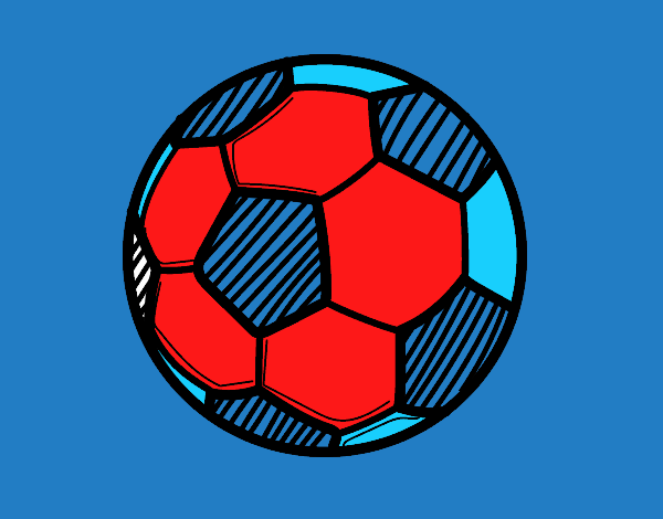 Dibujo de Balón de fútbol pintado por en Dibujos.net el día 24-01