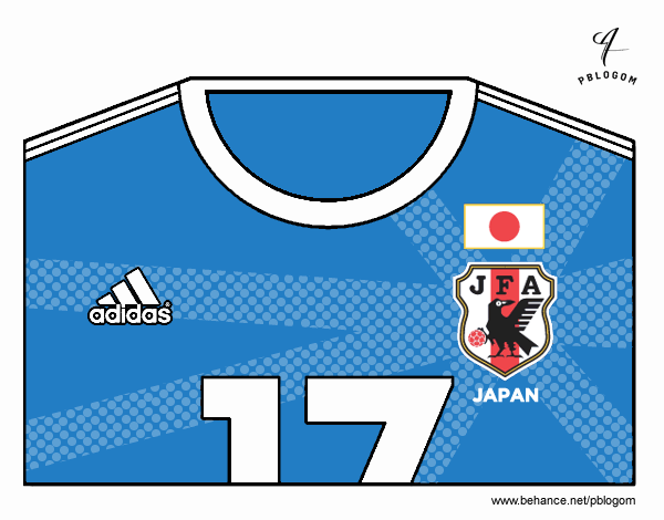 Camiseta del mundial de fútbol 2014 de Japón