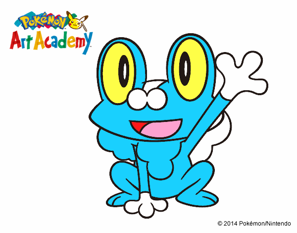 Froakie saludando