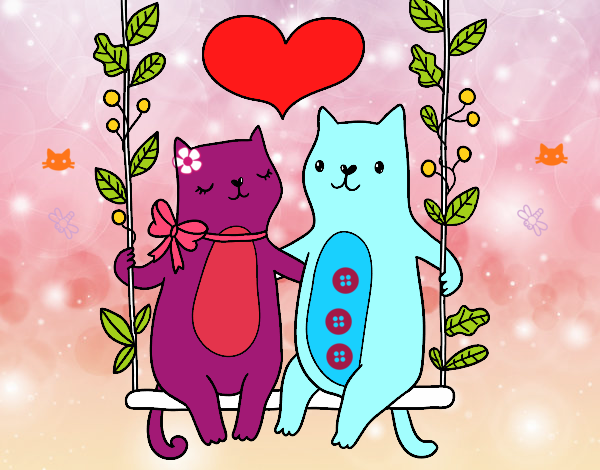 Gatitos enamorados