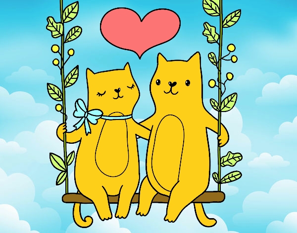 Gatitos enamorados