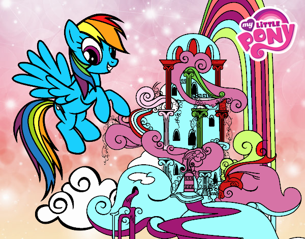 Rainbow Dash en su palacio