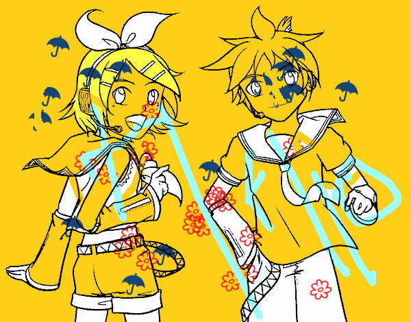 Rin y Len Kagamine Vocaloid