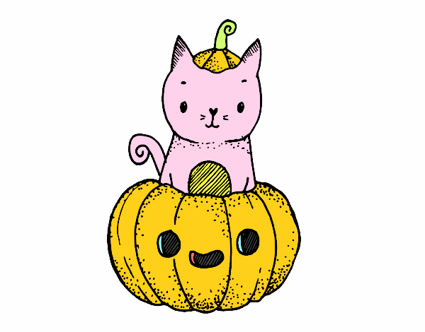 Un gatito de Halloween