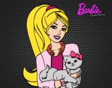 Barbie con su linda gatita