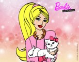 Barbie con su linda gatita