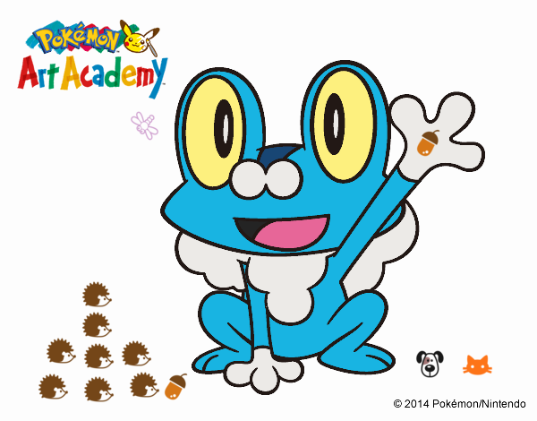 Froakie saludando