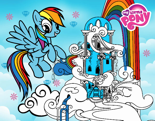 Rainbow Dash en su palacio