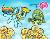 Rainbow Dash y la tortuga tanque