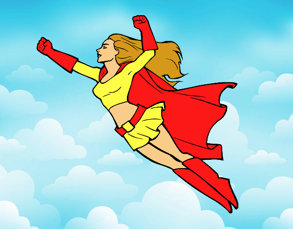 Súper chica volando