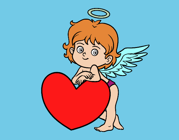 Cupido y un corazón