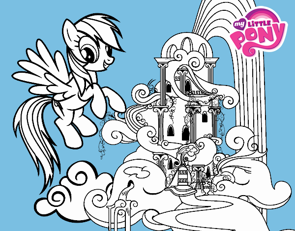 Rainbow Dash en su palacio