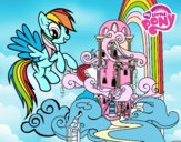 Rainbow Dash en su palacio