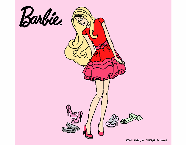 Barbie y su colección de zapatos