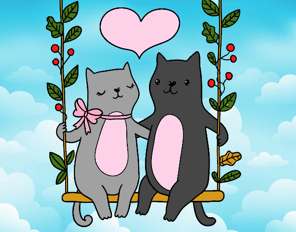 Gatitos enamorados