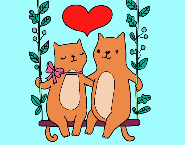 Gatitos enamorados