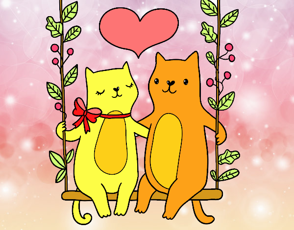 Gatitos enamorados