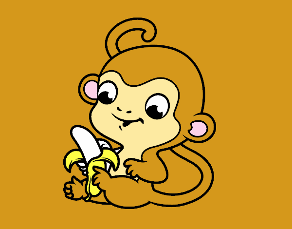 Monito con plátano