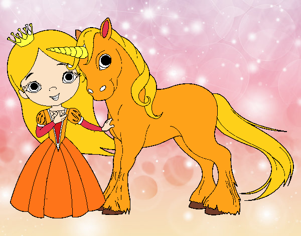 Princesa y unicornio