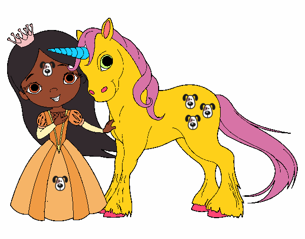 Princesa y unicornio