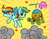 Rainbow Dash y la tortuga tanque