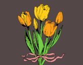 Tulipanes con lazo