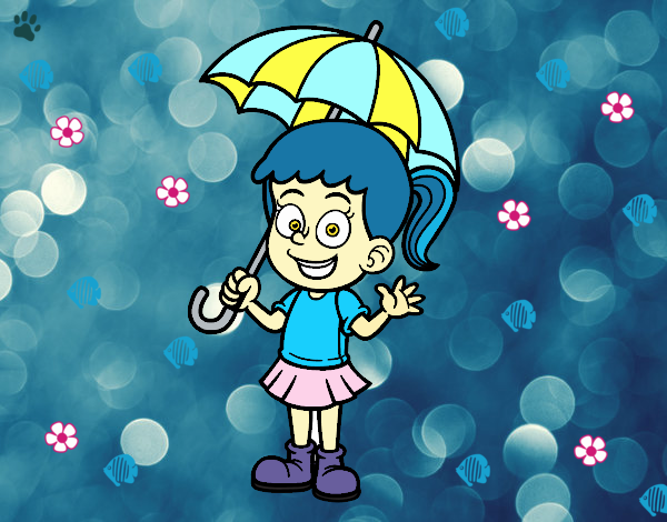 Niña en la lluvia