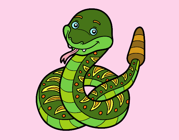 Una serpiente de cascabel