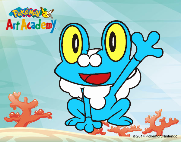 Froakie saludando