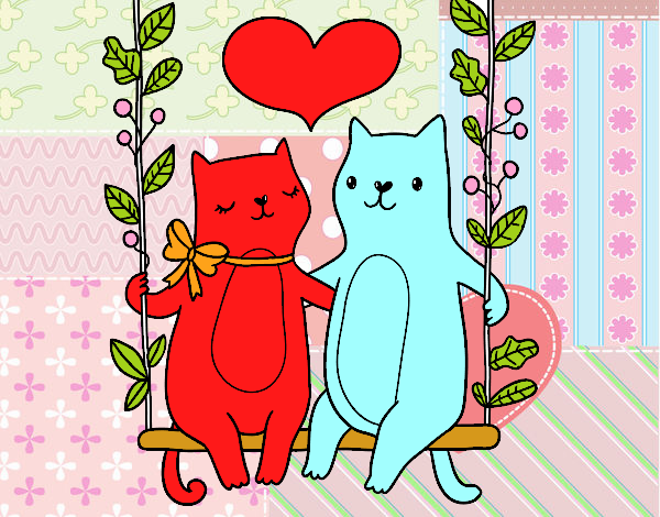 Gatitos enamorados