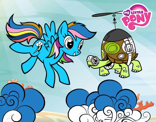 Rainbow Dash y la tortuga tanque