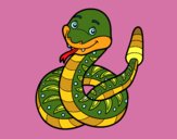 Una serpiente de cascabel