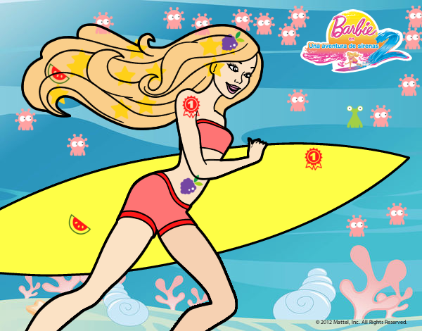 Barbie corre al agua