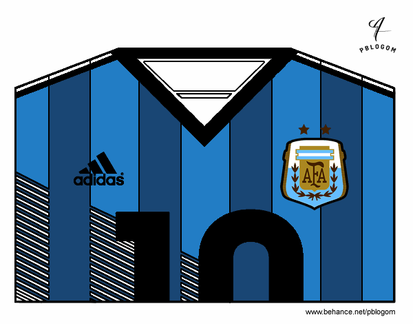 Camiseta del mundial de fútbol 2014 de Argentina